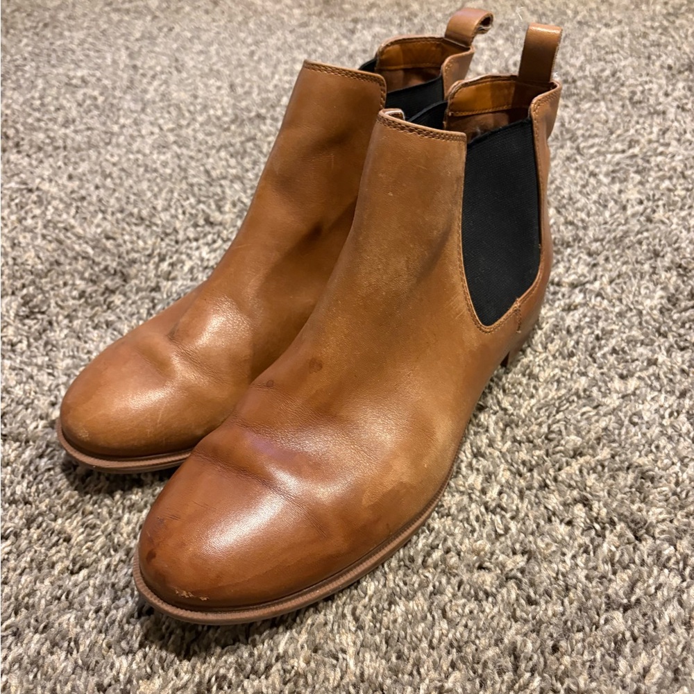 Clarks Brown Leather Ankle Booties